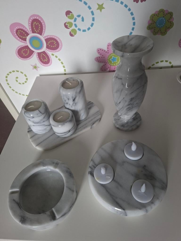 Marmeren set, Ophalen of Verzenden