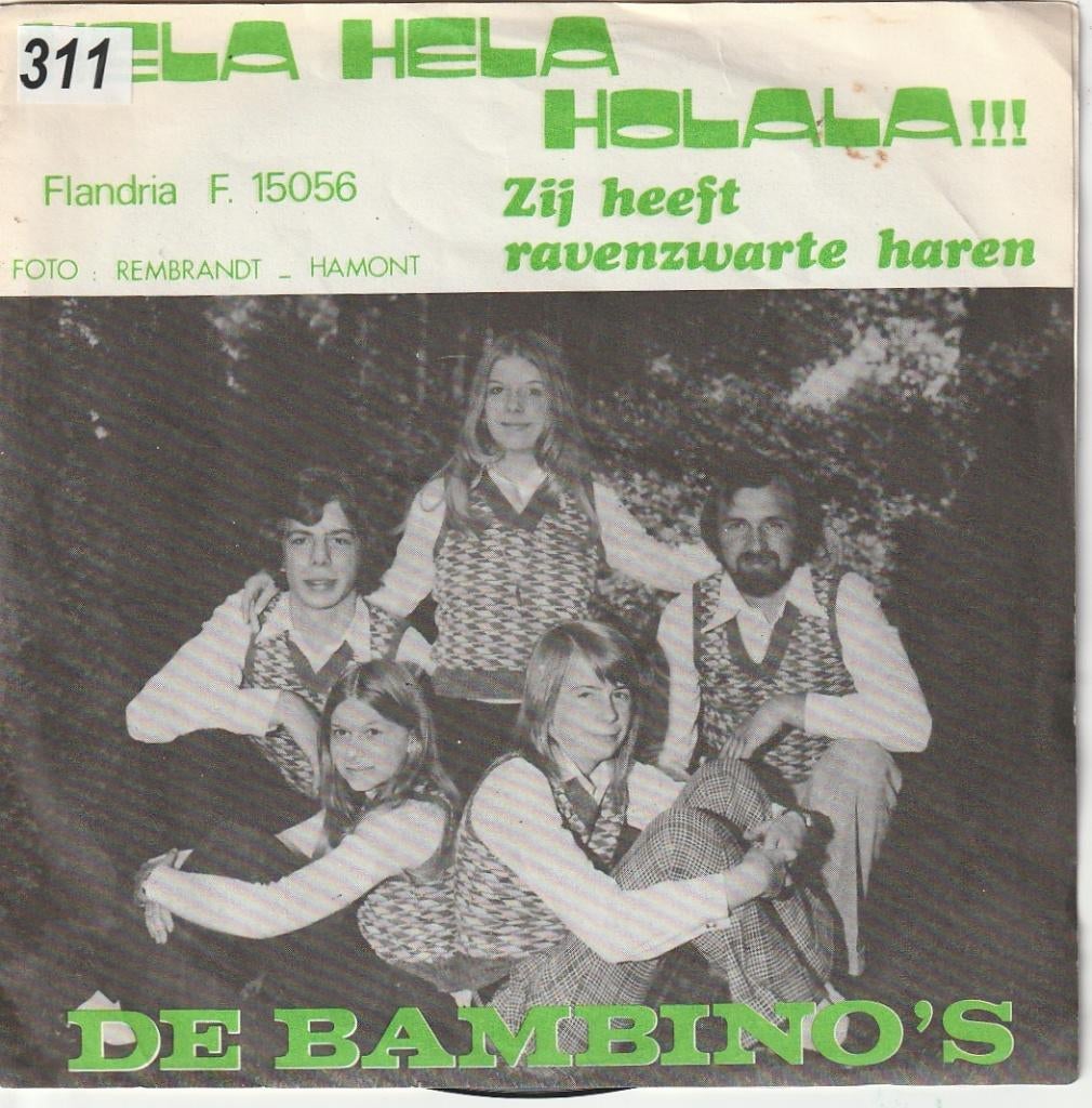 Bambino's- Originele single - Hela  hola holala - Nr 99, Ophalen, Gebruikt, Overige formaten, Levenslied of Smartlap