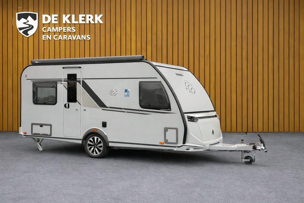 Knaus SUDWIND 450 FU 60 YEARS Campovolo grey ACTIE luifel en, Caravans en Kamperen, Bedrijf, Info@deklerkcaravans.nl, 6 tot 7 meter