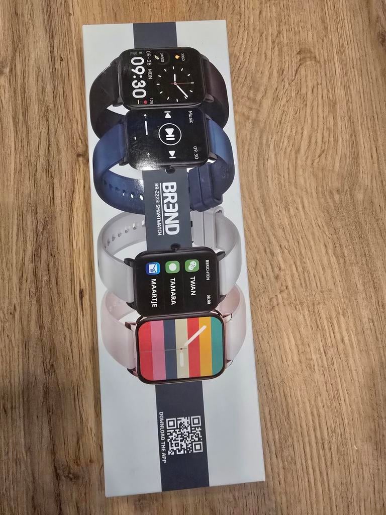 BR3ND Smartwatch BR-223 - Nieuw in doos, Ophalen of Verzenden, Nieuw, Zwart, BR3ND