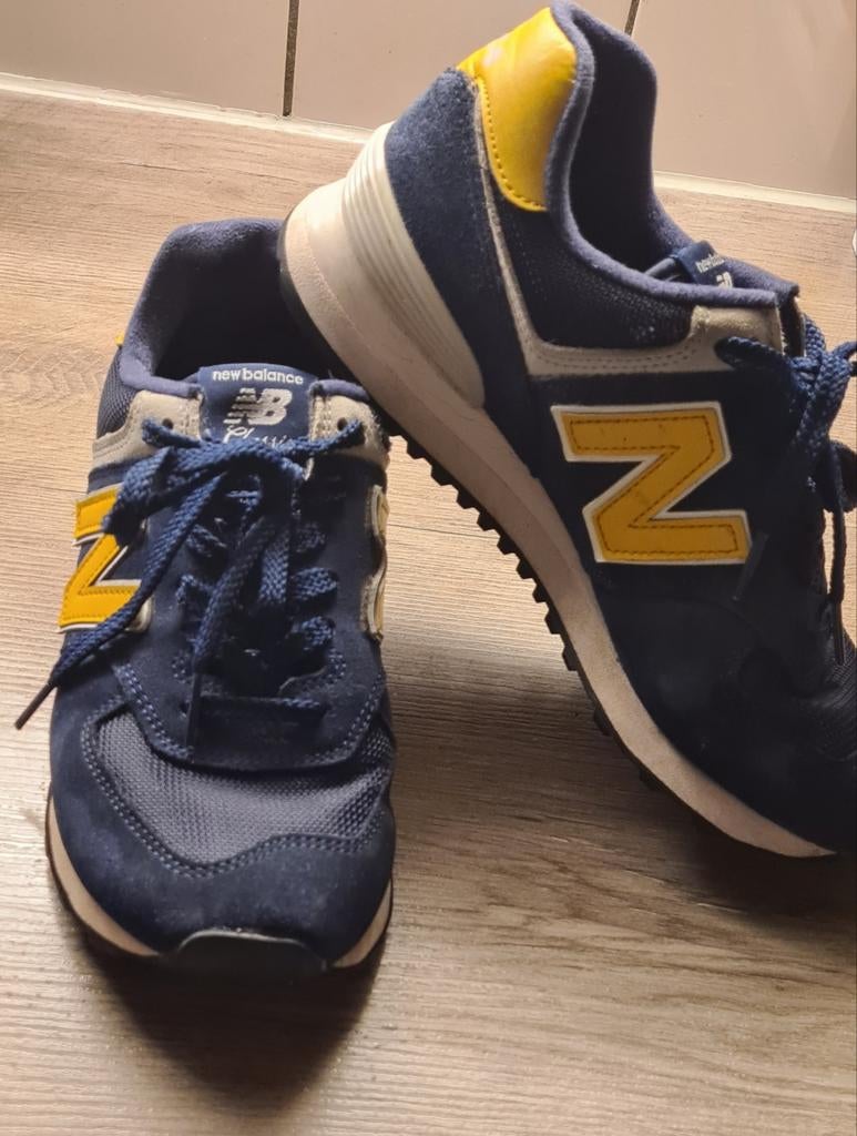 New Balance sneakers blauw geel, maat 39,5, Ophalen of Verzenden, Blauw, Sneakers of Gympen