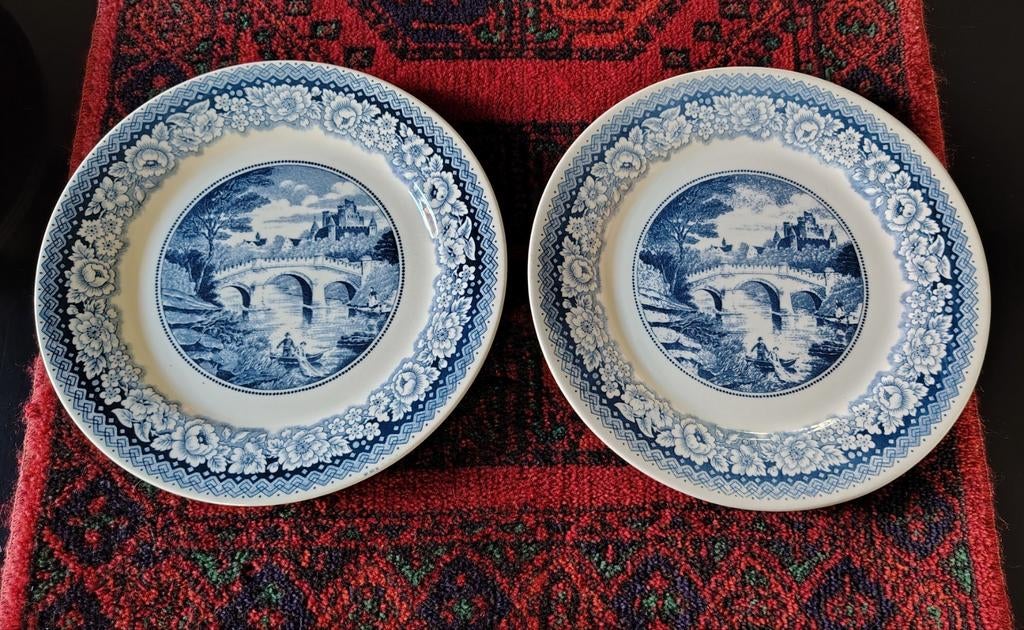 Twee borden delfts blauw Royal Sphinx Maastricht, Ophalen of Verzenden