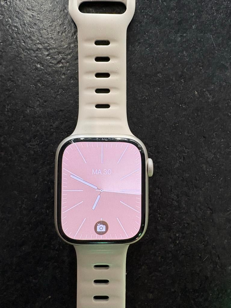 Apple Watch Series 9 45 mm, IOS, Ophalen of Verzenden, Zo goed als nieuw, Waterdicht