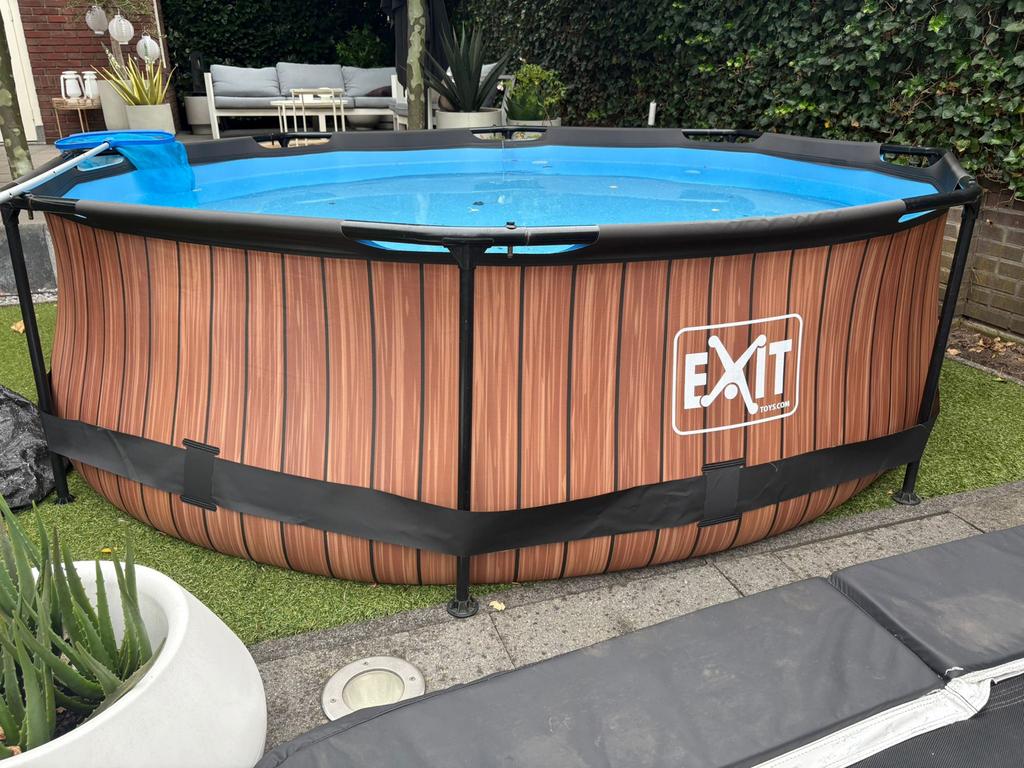 EXIT Toys Zwembad met zware filterpomp en afdekzeil, Ophalen, Gebruikt, Minder dan 80 cm, Rond