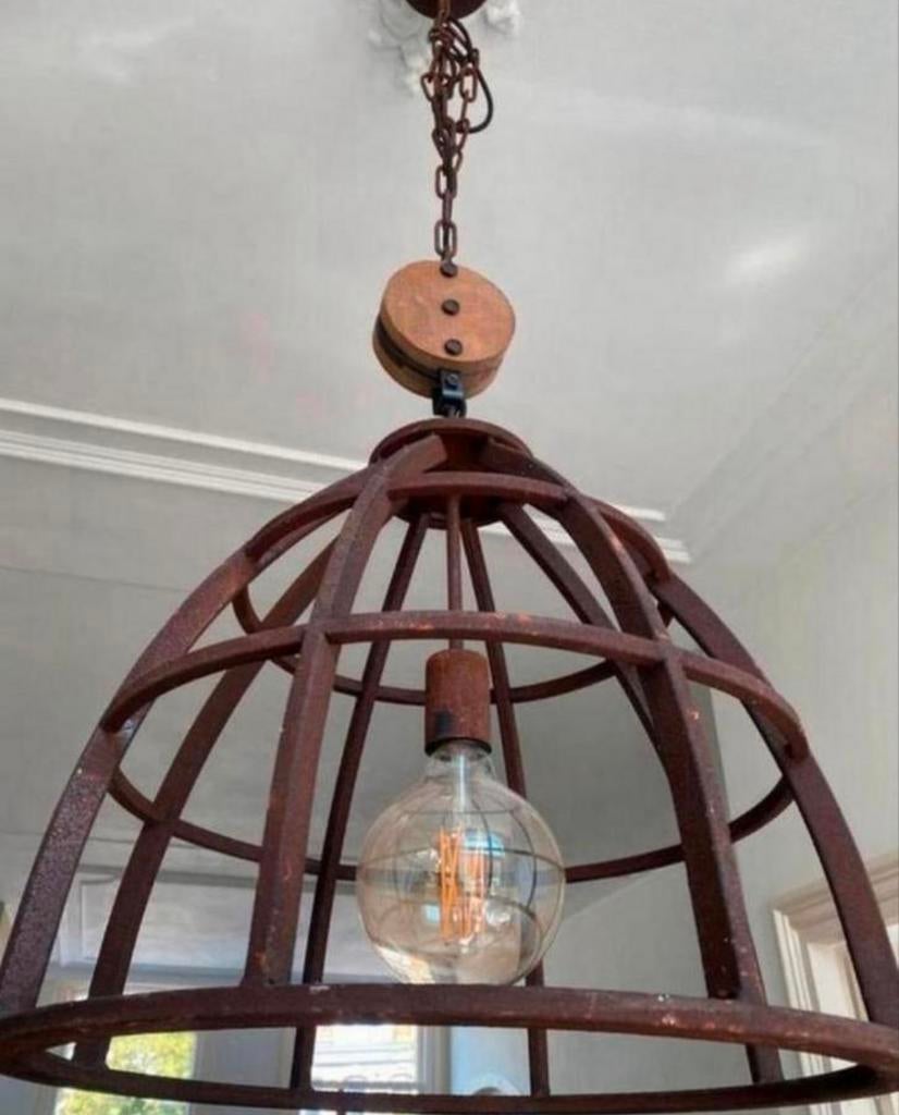 Robuuste industriele hanglamp, Ophalen, Zo goed als nieuw, Minder dan 50 cm