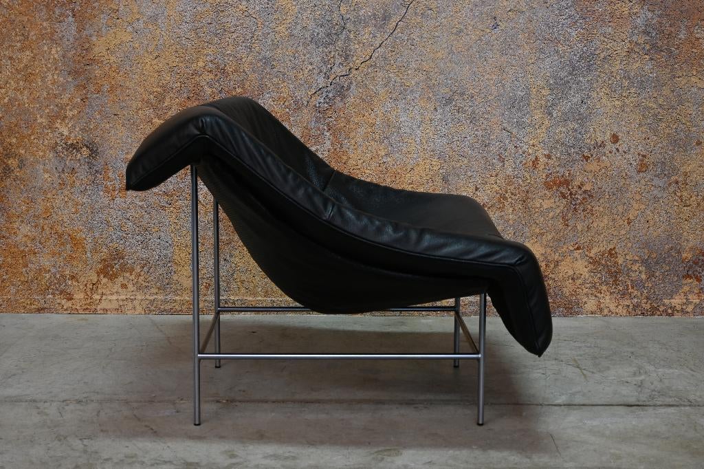 ZGANieuw zwarte leren Montis Butterfly design chair, Montis, Montis, 75 tot 100 cm, Ophalen of Verzenden