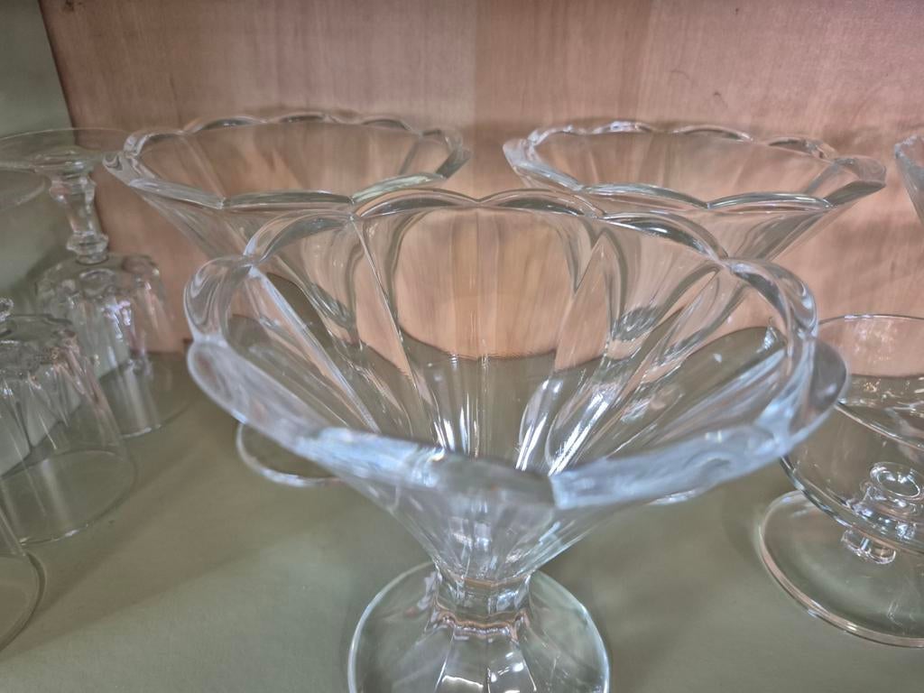 Set van 3 vintage ijscoupe glazen, Antiek en Kunst, Ophalen of Verzenden