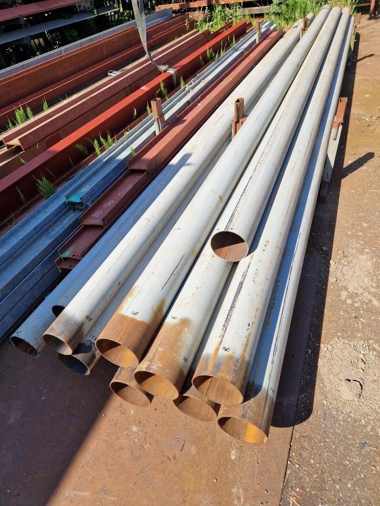 STALEN buizen, IJZEREN kasbuis: ø108, ø121, ø127, ø140, Ophalen, Zo goed als nieuw