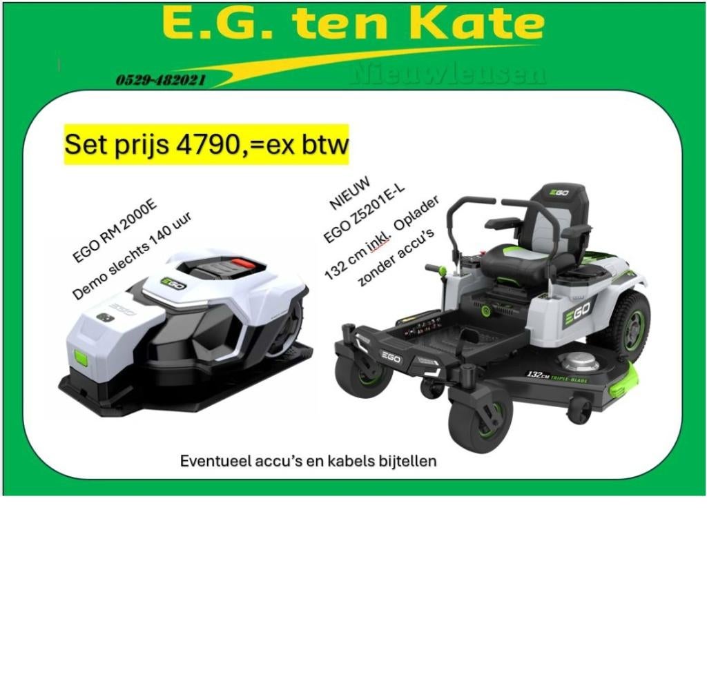 EGO zitmaaier met automower, Ophalen, Nieuw, EGO Power+, 120 cm of meer
