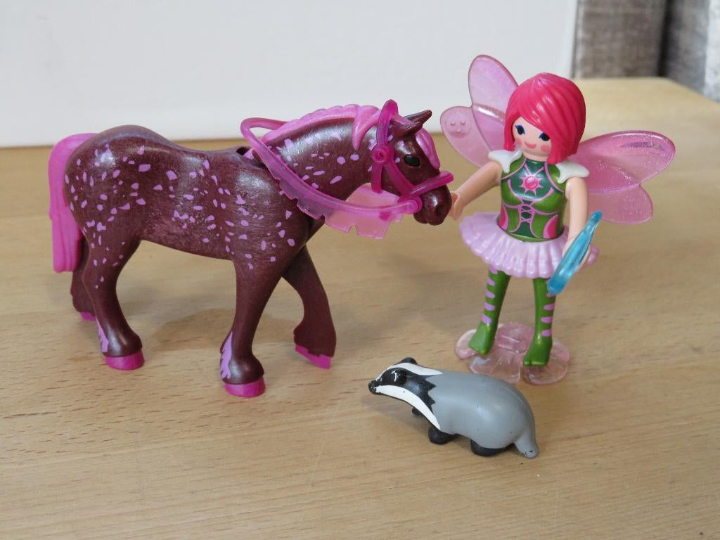 Playmobil Fairies, Fee Suraya met Ruby-paard en das 5449, Ophalen of Verzenden, Zo goed als nieuw