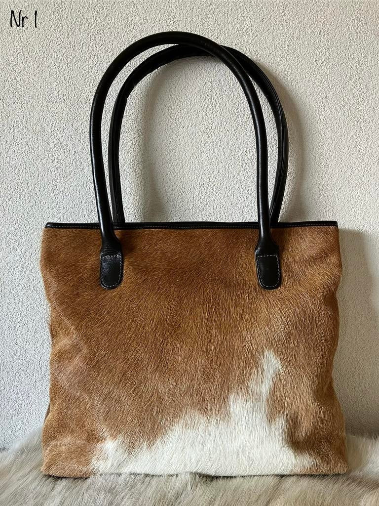 Koeienhuid schoudertas, Ophalen of Verzenden, Nieuw, Overige kleuren, Overige typen