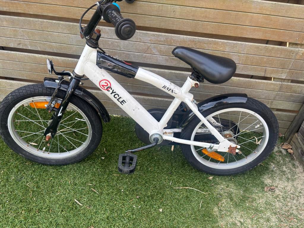 2Cycle BMX fiets wit 14 INCH 3 tot 5 jaar, Gebruikt, Staal, V-brakes, Ophalen of Verzenden