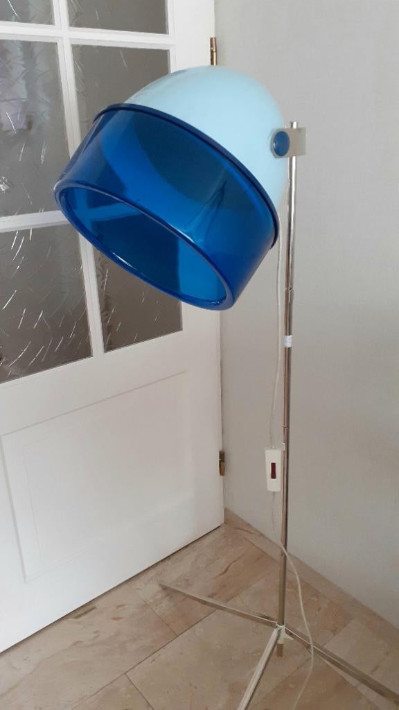 Vintage Rowenta droogkap met statief, blauw, Ophalen of Verzenden, Gebruikt, Haarverzorging