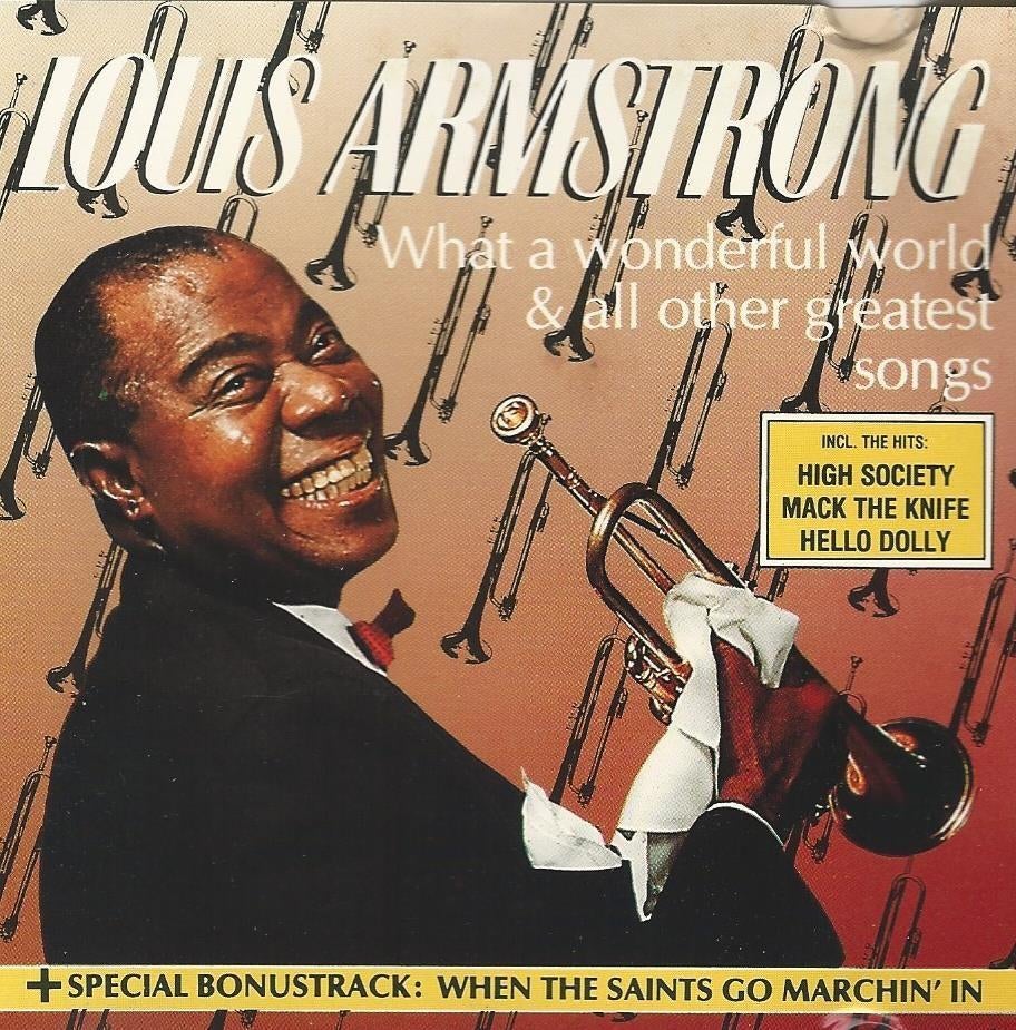 Louis Armstrong - What a wonderful world+ 1 bonustrack= 1,99, Ophalen of Verzenden, 1980 tot heden, Zo goed als nieuw, Jazz