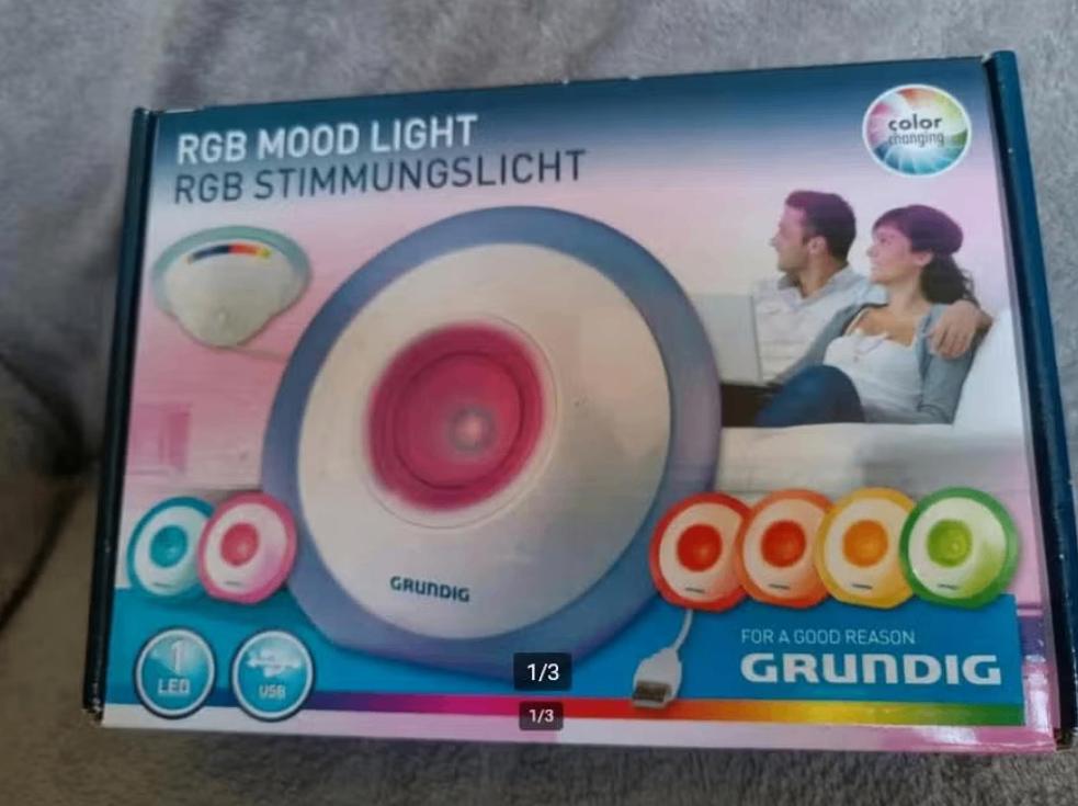 Grundig meerkleuren Rgb mood light lamp usb, Led-lamp, Minder dan 30 watt, Nieuw, Overige fittingen