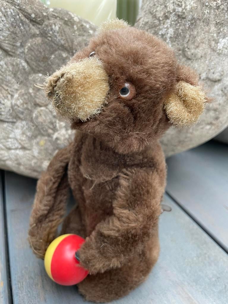 Oude antieke opwindbare beer speelgoed, Antiek en Kunst, Antiek | Speelgoed, Ophalen of Verzenden