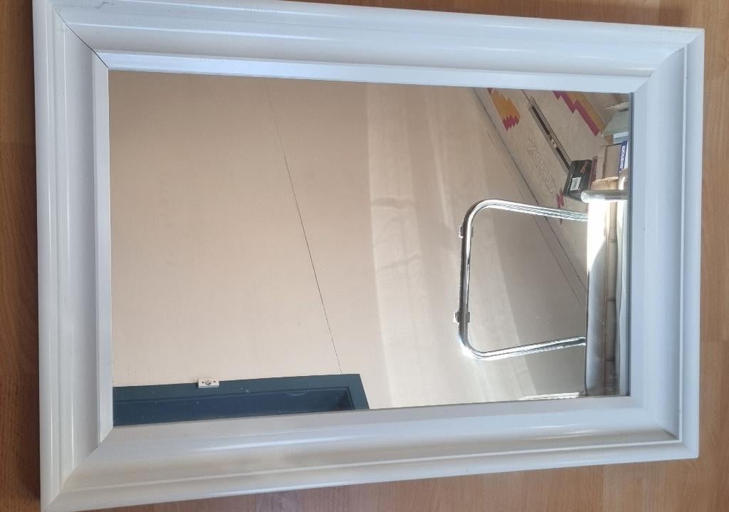 Spiegel | IKEA | Hemnes | Wit, Huis en Inrichting, Woonaccessoires | Spiegels, Ophalen, Gebruikt, Minder dan 100 cm, Rechthoekig