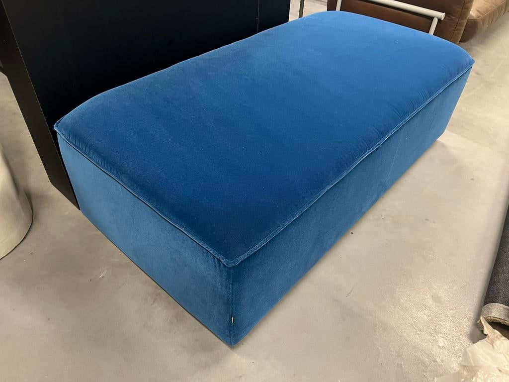 Nieuw Gelderland hocker blauw Velours stof Design poef, Nieuw, Ophalen of Verzenden, Gelderland, Stof