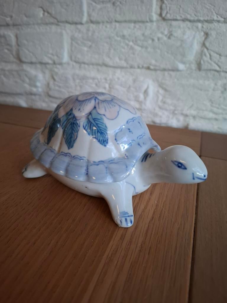 Vintage Chinees porselein. Schildpad. Potje met deksel., Ophalen of Verzenden
