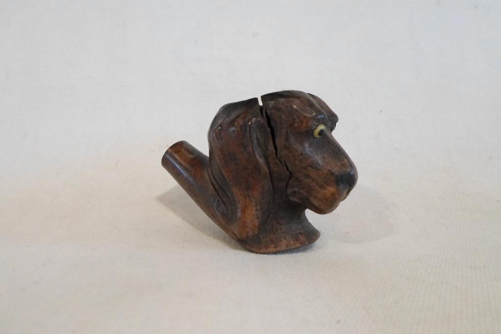 Antieke Pijpenkop Hout Hond, Ophalen of Verzenden, Gebruikt, Overige typen
