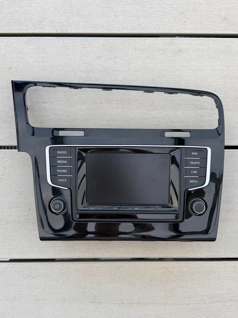 VW Golf 7 Radio/Navigatie Scherm + Paneel (2015) - Werkend, Auto-onderdelen, Ophalen of Verzenden, Gebruikt, Volkswagen