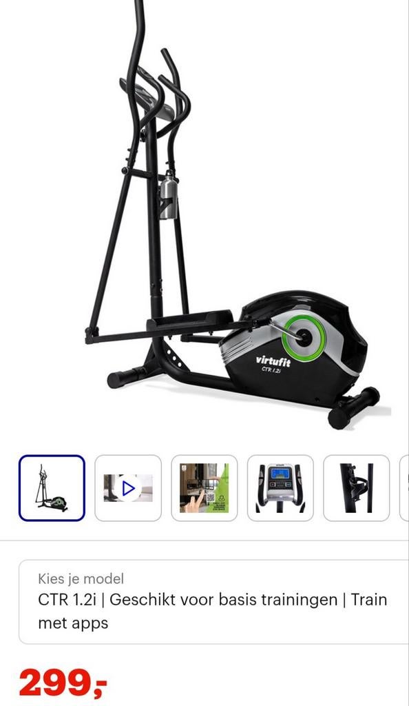 VirtuFit CTR 1.2i Crosstrainer - Basis trainingen & apps, Ophalen, Benen, Zo goed als nieuw, Crosstrainer