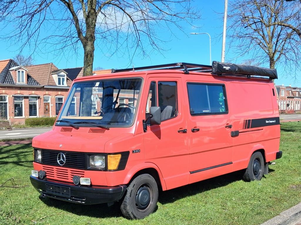 brandweer camper BELASTINGVRIJ benzine bus 1986 topstaat APK, Auto's, Mercedes-Benz, Bedrijf, Handgeschakeld, Grijs