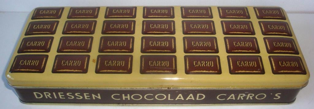 Blik Driessen Rotterdam Chocolaad Carro's Netto ½ Ko, in net, Ophalen of Verzenden, Zo goed als nieuw, Overige