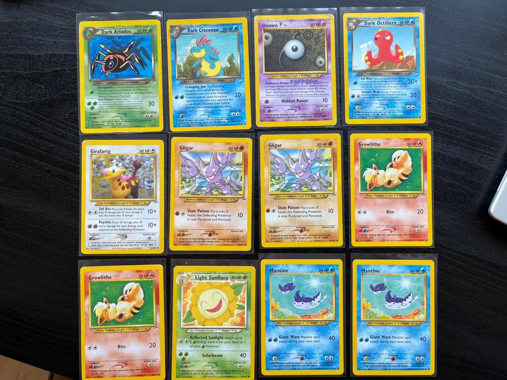 Losse pokemon kaarten - neo destiny - met prijslijsr, Ophalen of Verzenden, Gebruikt, Meerdere kaarten