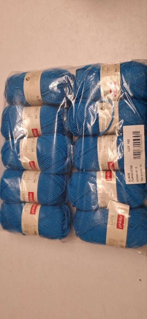 10 nieuwe bollen wol van Phildar., Hobby en Vrije tijd, Breien en Haken, Ophalen of Verzenden, Nieuw, Breien of Haken, Wol of Garen