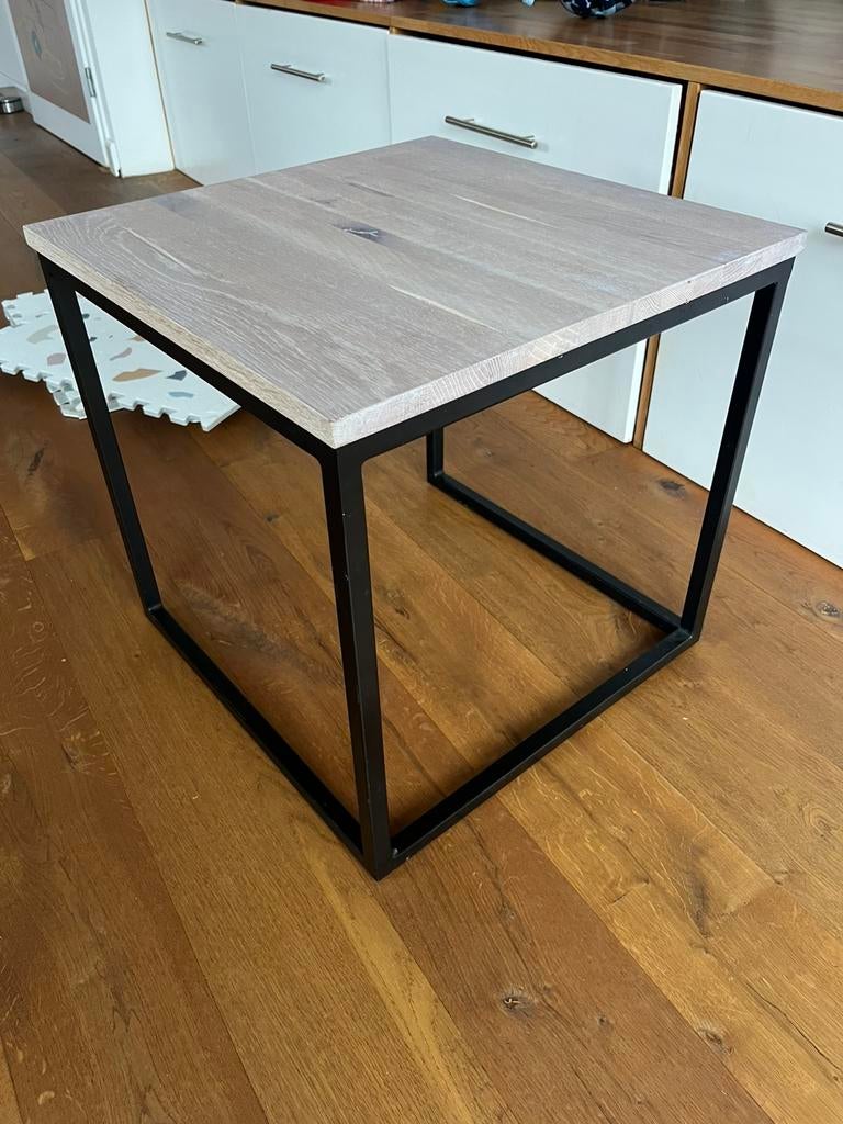 Bijzettafel / salontafel, Ophalen, Gebruikt, 50 tot 100 cm, Vierkant