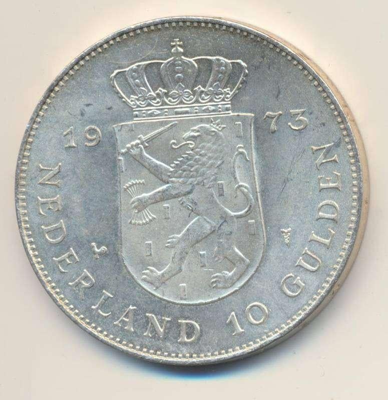 Nederland 1 kilo zilveren 10 guldenmunten 1970 en 1973, Ophalen of Verzenden, Zilver