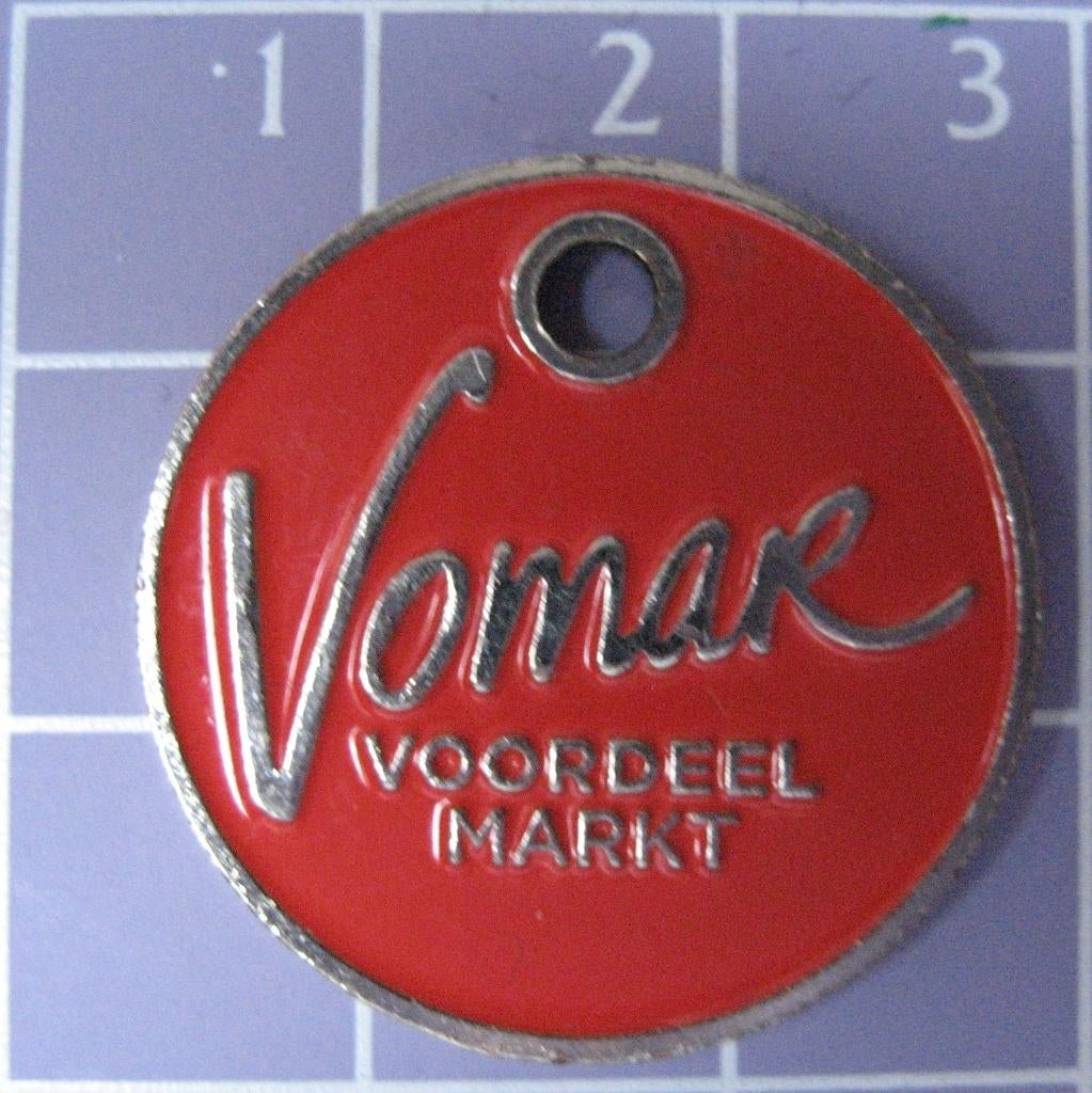Winkelwagenmunt Vomar., Ophalen of Verzenden