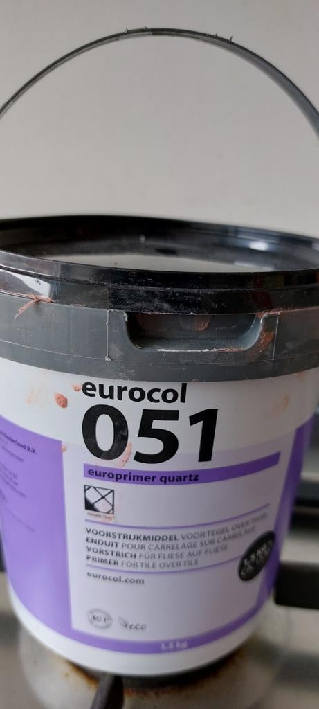 Restant eurocol 051 voorstrijkmiddel tegel over tegel, Ophalen, Nieuw, Wit
