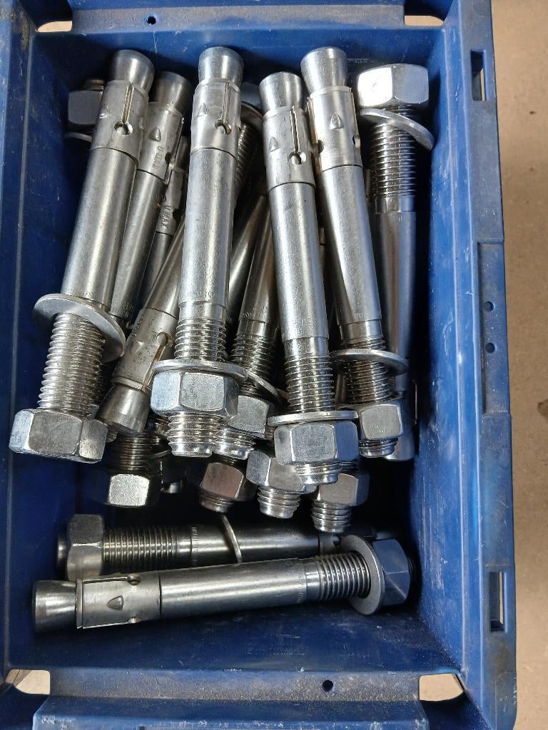 keilbout M20x170  M16x145  RVS Ankers slagankers M20 en M16, Ophalen, 100 tot 250 mm, Nieuw, Rvs