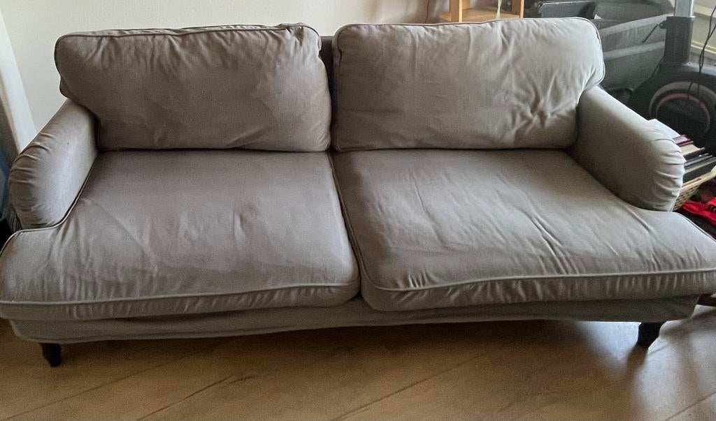 Ikea grijze stocksund bank br: 200 x  h: 73 x d: 97, Ophalen, Tweepersoons, 75 tot 100 cm, Zo goed als nieuw