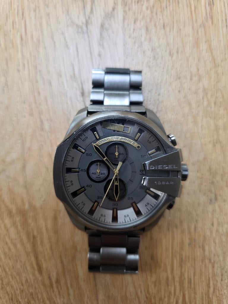 Diesel heren horloge, Ophalen of Verzenden, Zo goed als nieuw, Staal, Overige merken