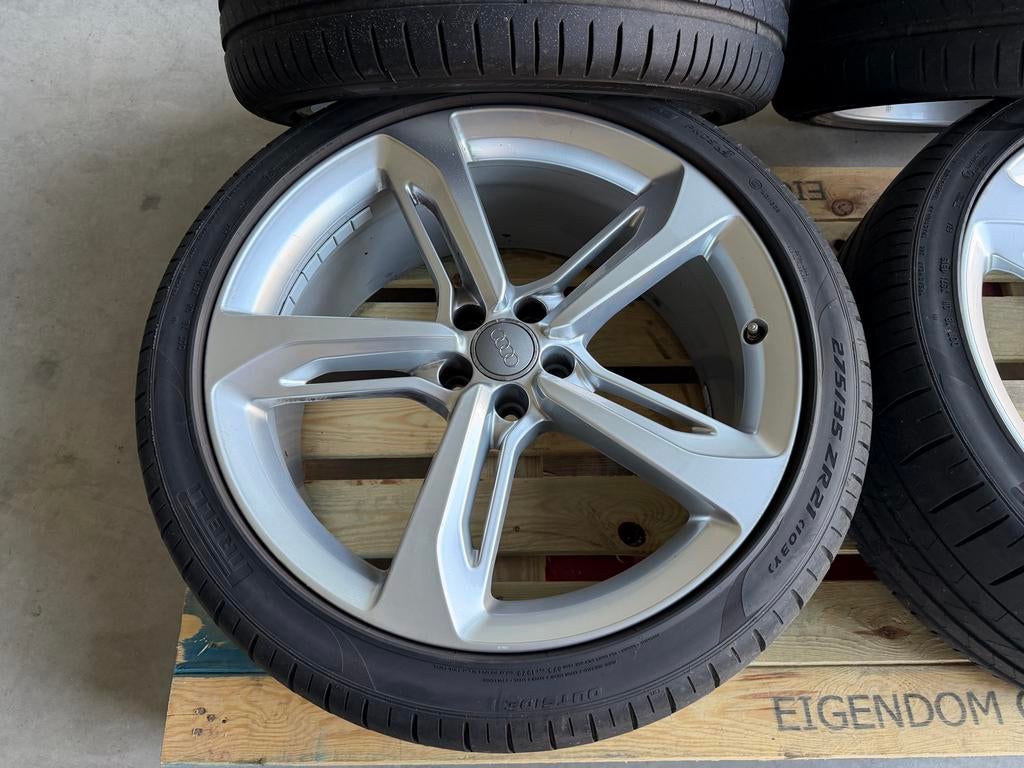 Audi A7 RS7 S7 velgen met banden 21 inch, Ophalen, Gebruikt, 275 mm, Banden en Velgen