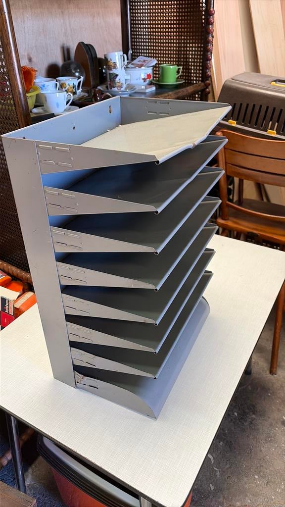 Vintage metalen organizer, Antiek en Kunst, Ophalen