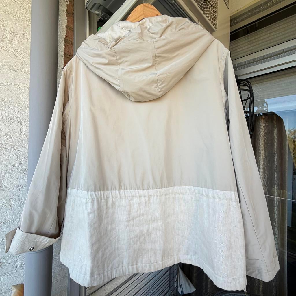 Jas DUNO 2 zijden draagbaar zgan, Verzenden, Zo goed als nieuw, Beige