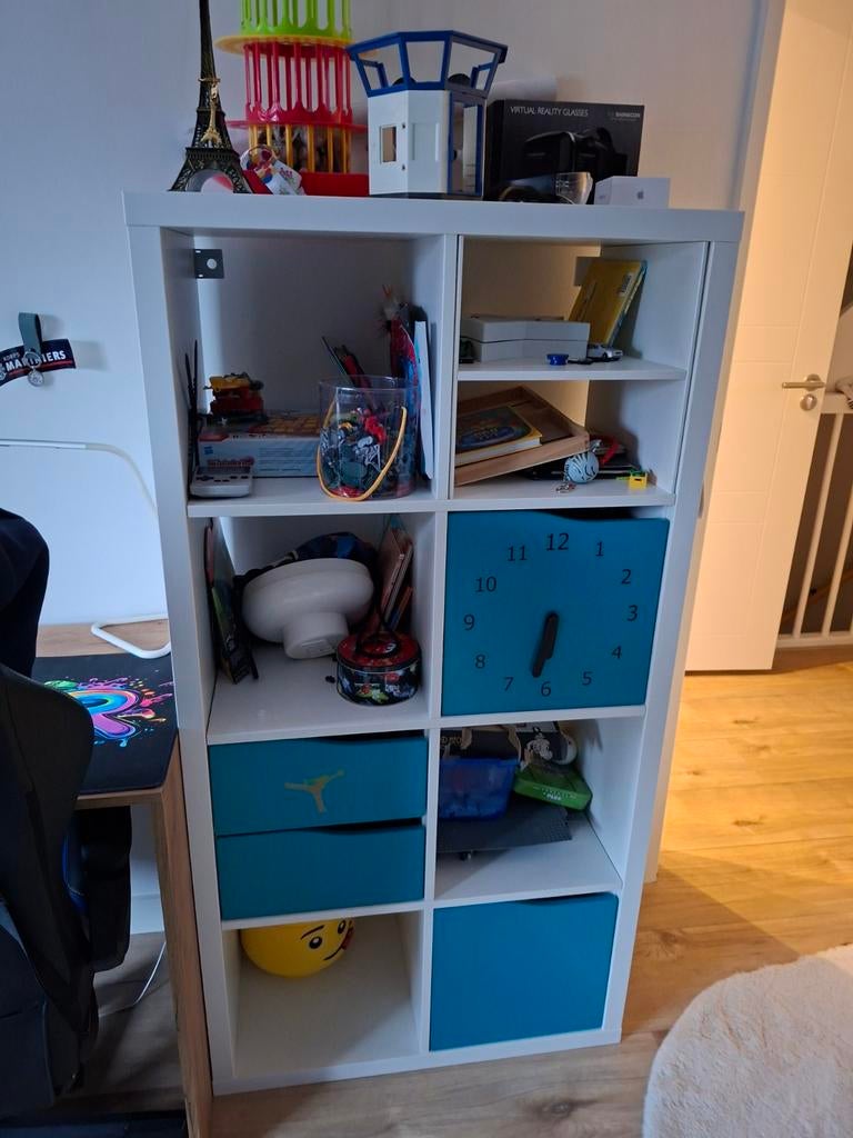 IKEA KALLAX Opbergkast met 8 vakken en lades, Ophalen of Verzenden, Gebruikt