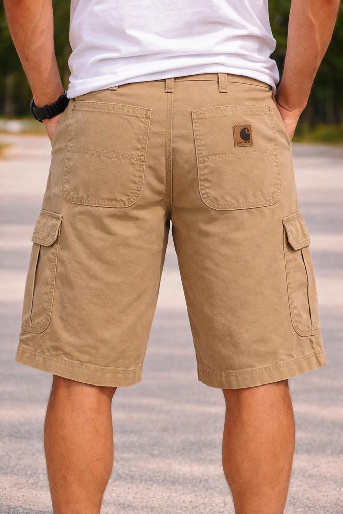 Carhartt cargo korte broek beige, Ophalen of Verzenden, Zo goed als nieuw, Maat 48/50 (M), Beige