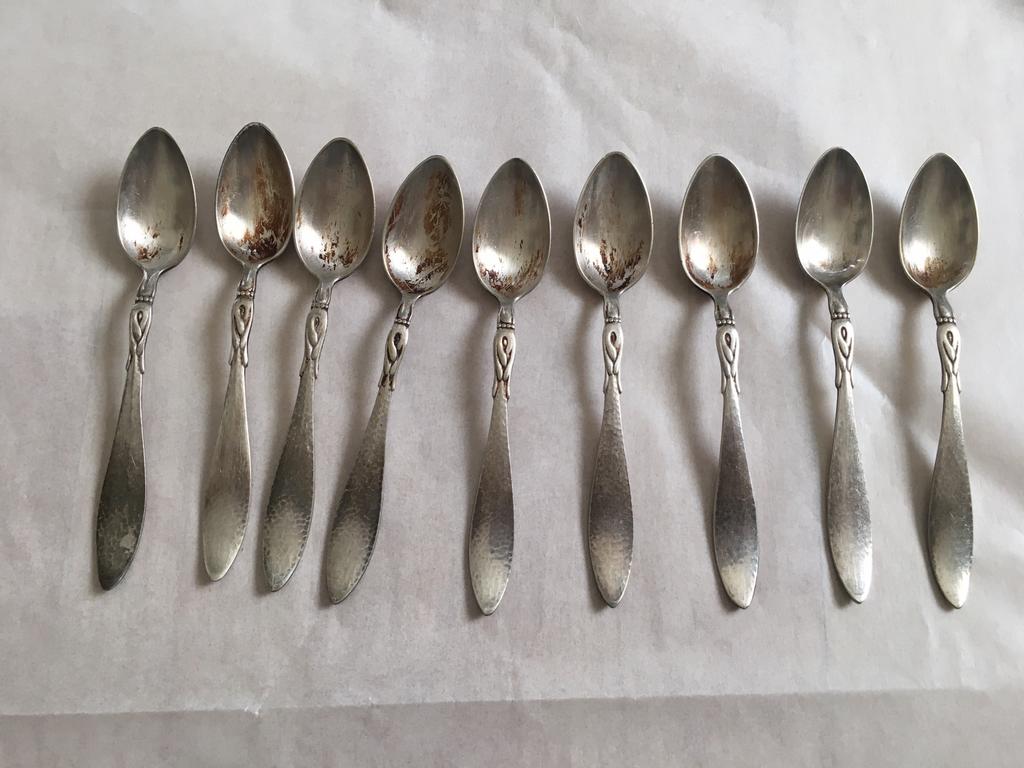 Oude wellner zilveren thee koffie lepels, Ophalen of Verzenden