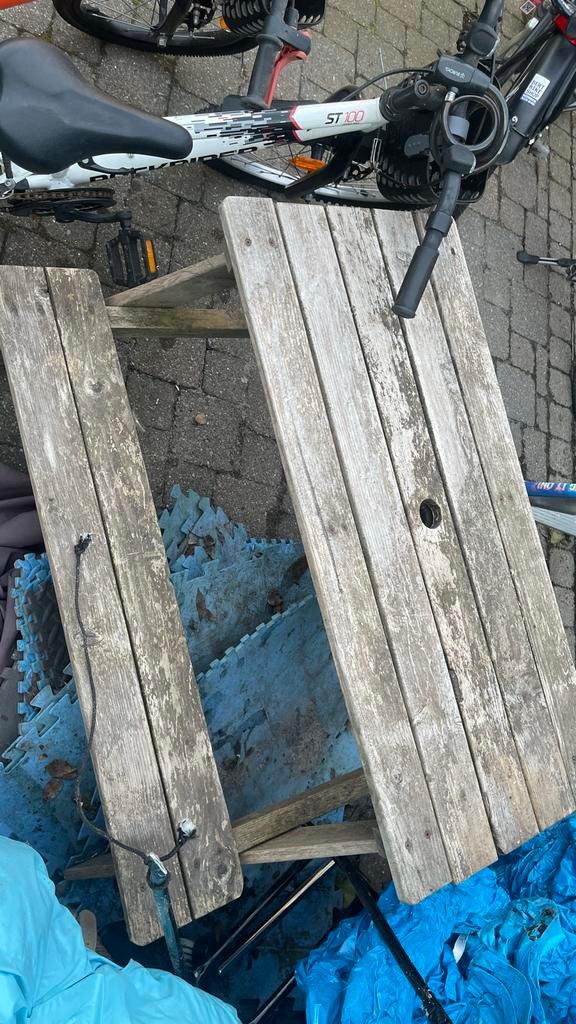 Houten picknicktafel voor kinderen - Gebruikt, Gebruikt, Rechthoekig, Hout, Ophalen