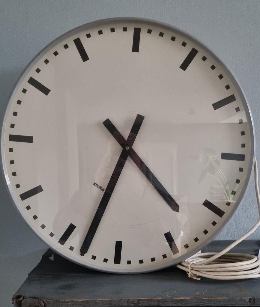 Cosmo dubbelzijdige stationsklok, 50cm, werkend, Ophalen, Wandklok