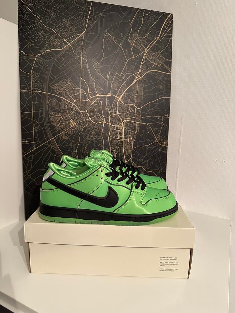 Nike SB Dunk Low “Power Puff Girls Buttercup” 44,5, Overige kleuren, Nike, Nieuw, Ophalen of Verzenden