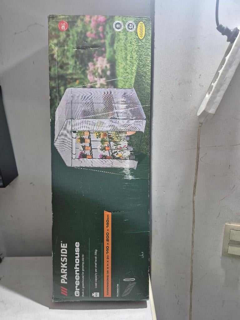 Parkside Greenhouse serre 140 x 200 x 140 cm, Tuin en Terras, Kassen, Ophalen, Folie, Aluminium, Kweekkas