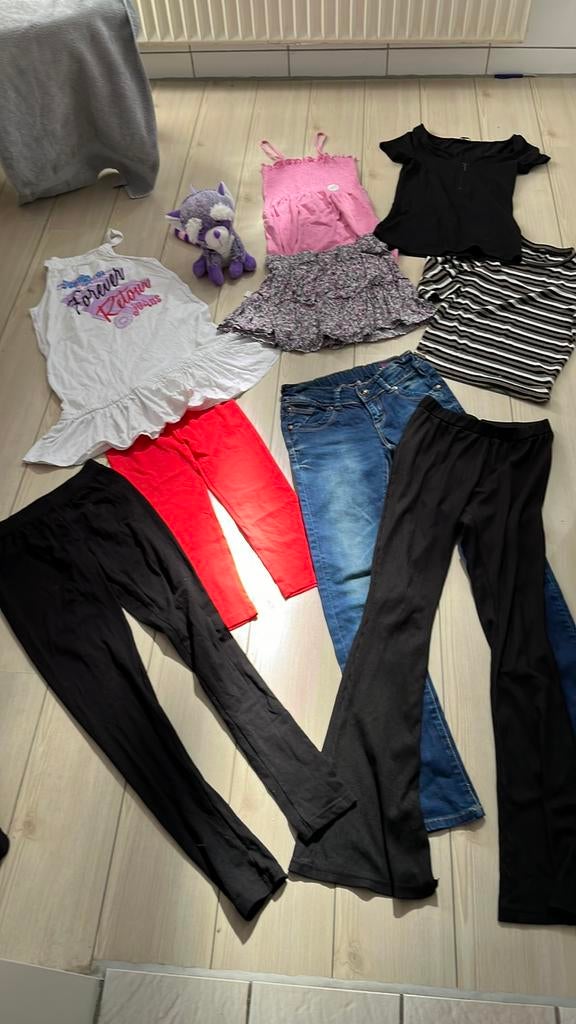 128 134 140 pakket set meisje spijkerbroe rok gratis knuffel, Ophalen of Verzenden, Gebruikt, Meisje, Setje