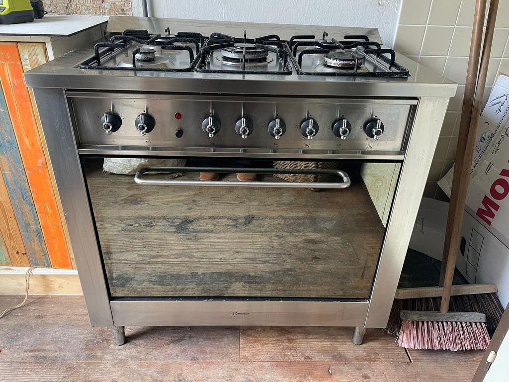 Gasfornuis 5 pitten - Vrijstaand, Ophalen, Gebruikt, Grill, Gas