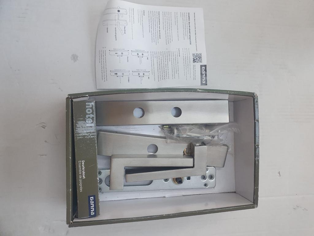 Deurklink met slot voor toilet, Doe-het-zelf en Verbouw, Hang- en Sluitwerk, Ophalen, Nieuw, Rvs, Slot